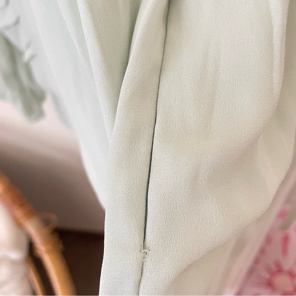 Abercrombie & Fitch Draped Long Sleeve Chiffon Dress - Picture 5 of 7